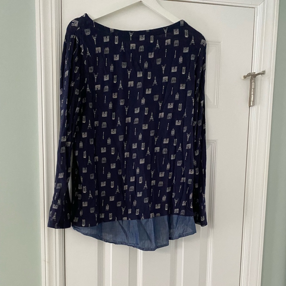 Paris Calling Faux Layered Top